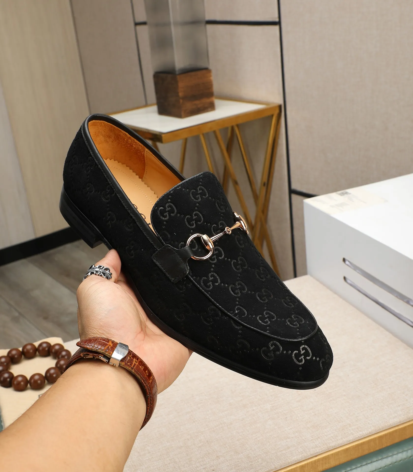 Men's shoes💰540📛📛Original (water-dyed cowhide) Gucci GUCCI official website formal shoes🌀 Italian🇮🇹imported cowhide➕top imported water-dyed cowhide lining💋Finely handmade original bottom, the real thing looks better when photographed in person Standard size 38-44